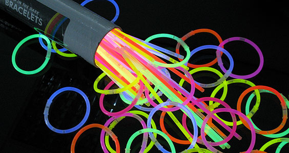 Tube of glow bracelets