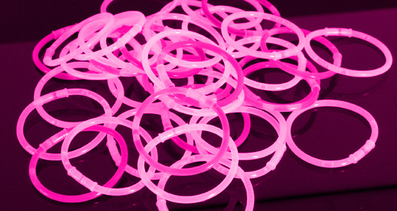 Pink glow bracelets