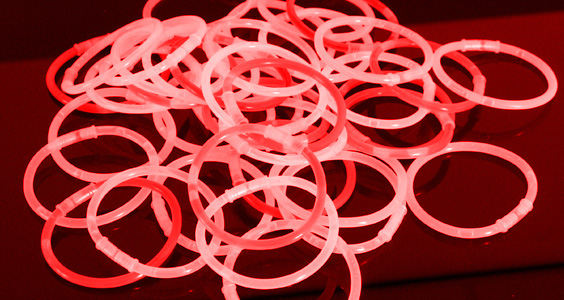 Red glow bracelets